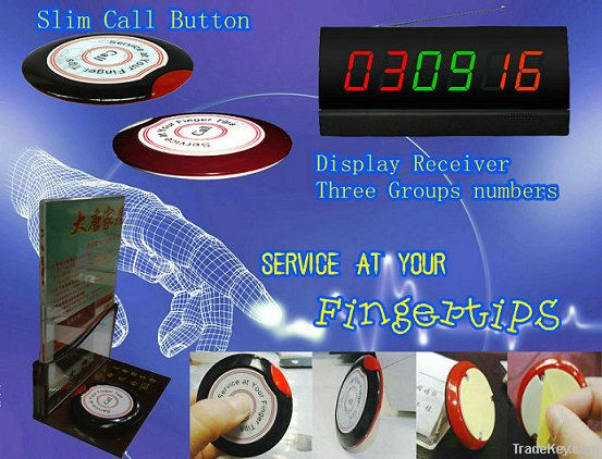 Service paging system for bar, nightclub, coffee shop and restaurant