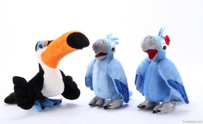 11 Rio big adventure plush toy doll's gift blue parrot blu