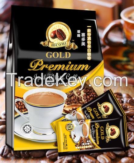 HICOMI Gold Instant 3 in 1 Malaysia Ipoh White Coffee Premium