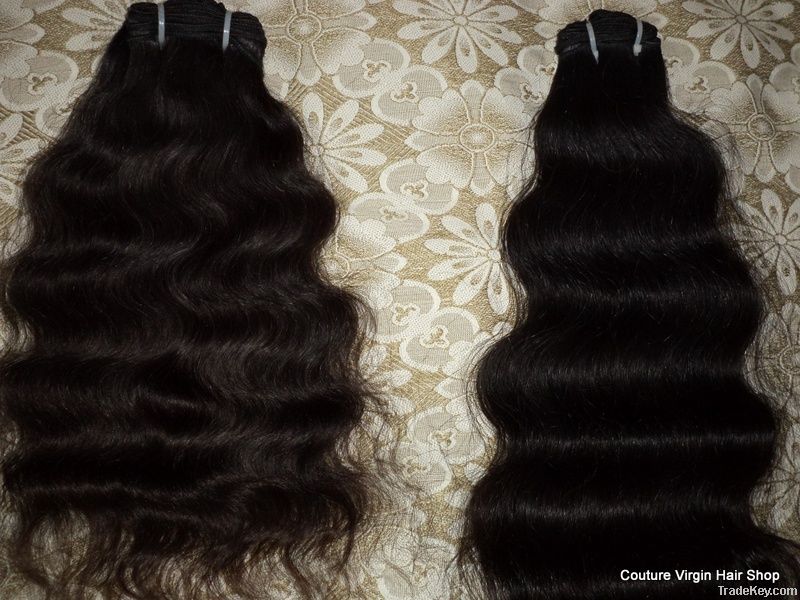 Deep wavy machine weft