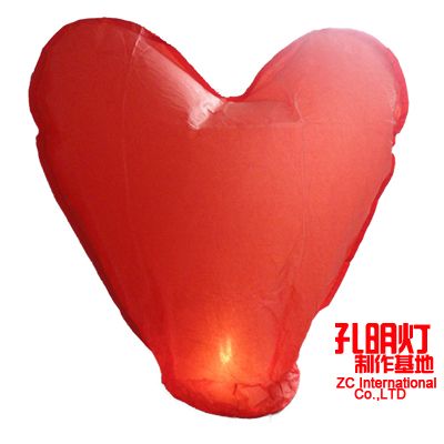 Heart shaped sky lantern, wish lantern for Birthday, Wedding&Christmas