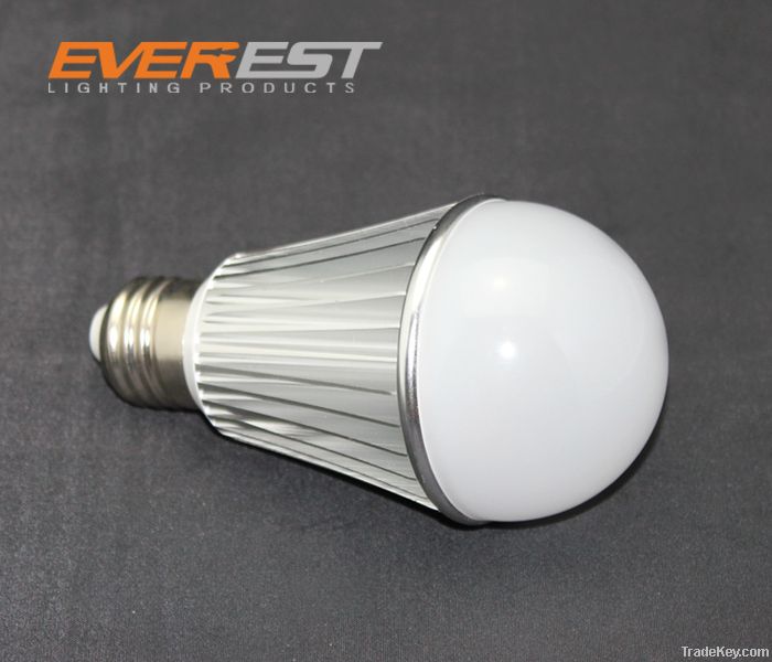 6W-AC 85-265V LED Bulb Light with Aluminum + PC