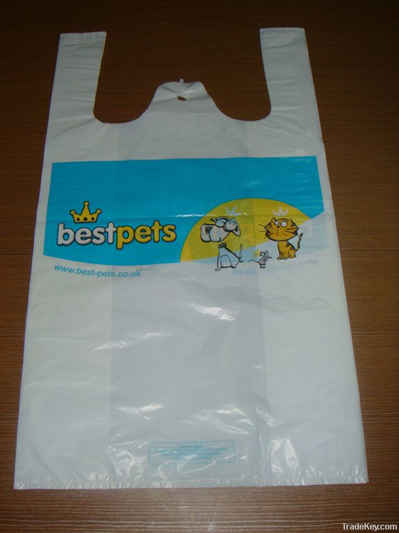 HDPE plastic vest carrier bag for grocery store