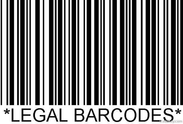 Legal Barcodes/UPC Warehouse