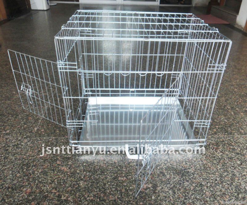 galvanized  metal dog cage