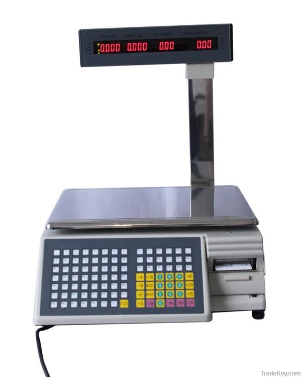 Barcode printing scale