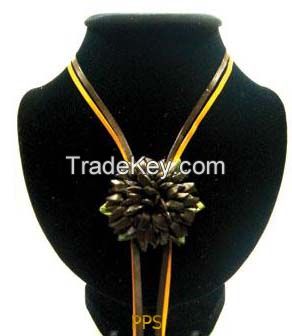 Leather necklace