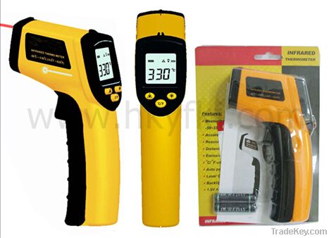 Gun type infrared thermometer with  industrial thermometer