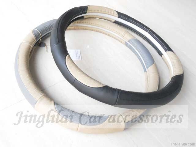 JL-L066-leather steering wheel cover