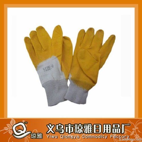 interlock lining knit wrist nitrile coated glove
