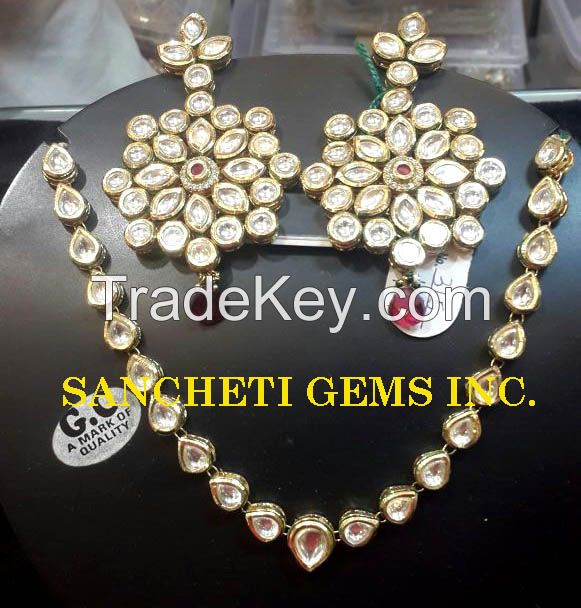 Kundan Imitation Necklace Set