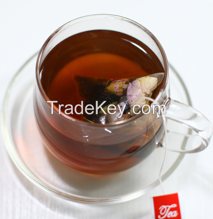 free shipping OEM Chinese Rose Pu'er Tea Black Teabag good to maintain beauty activate blood circulation reduce stress weight 2 buyers