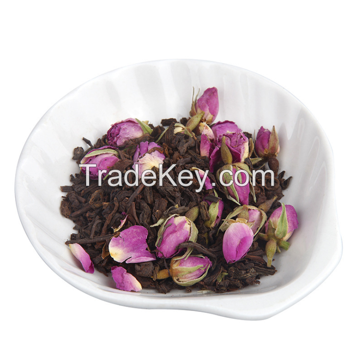 free shipping OEM Chinese Rose Pu'er Tea Black Teabag good to maintain beauty activate blood circulation reduce stress weight 2 buyers