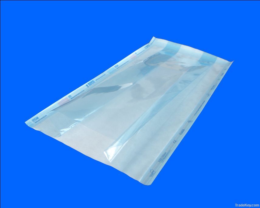 Heat sealing sterilization pouches flat & gusseted