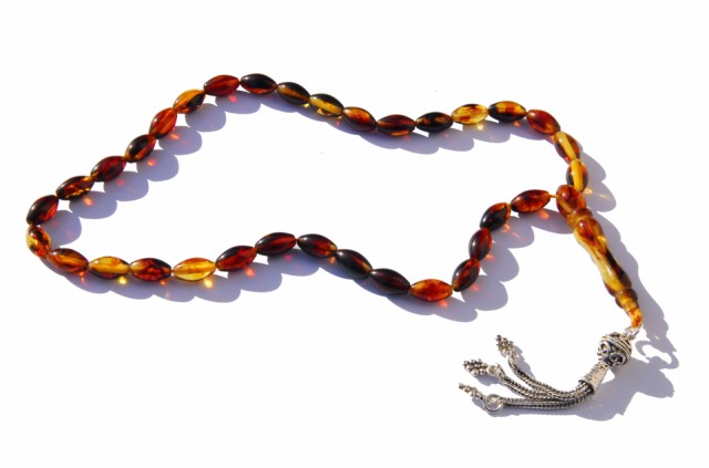 pressed amber rosary, rosary, beads