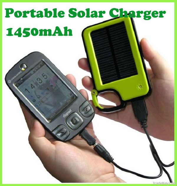 Portable Solar Charger Power Bank (1450mAh)