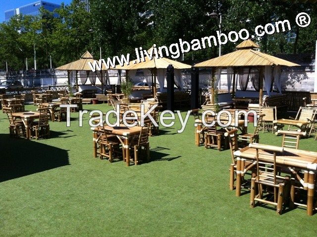 Bamboo gazebos for outdoor living, feeling fresh with nature