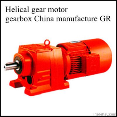 Helical geared motor