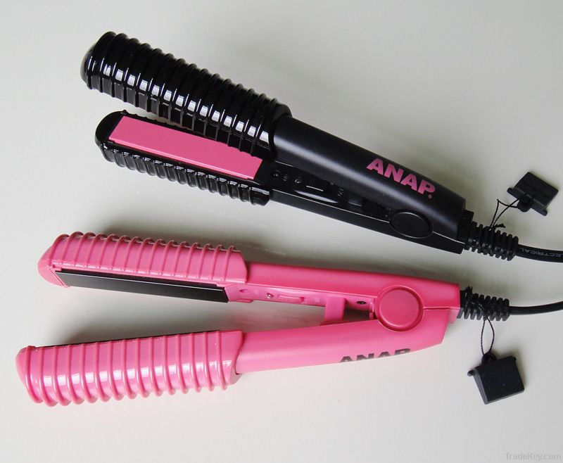 MINI 2IN1 pink color hair straightener hair curler