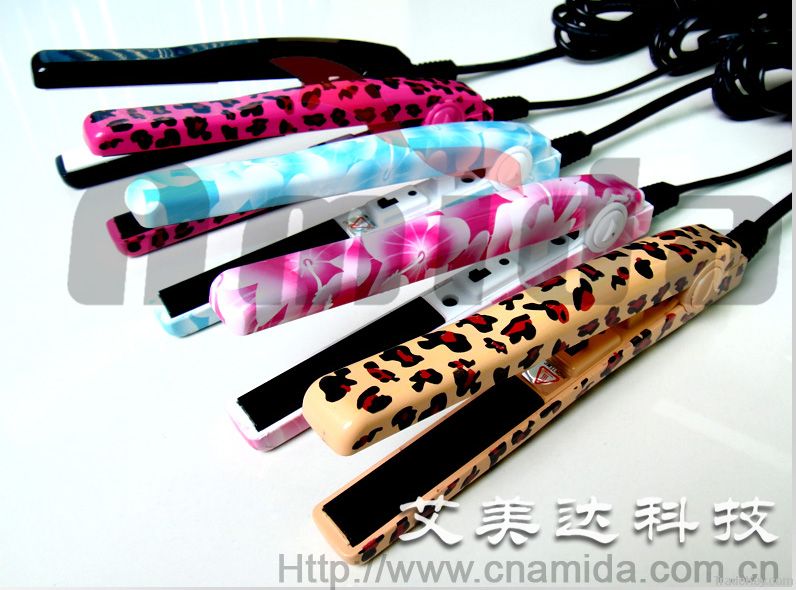 water print hair straightener