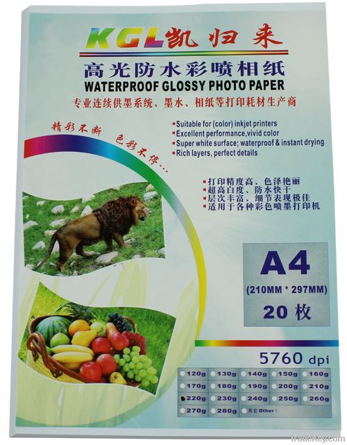 Glossy photo paper A4, 220g