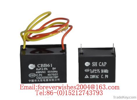 capacitor CBB61, for water pump, motor, washing machine etc.