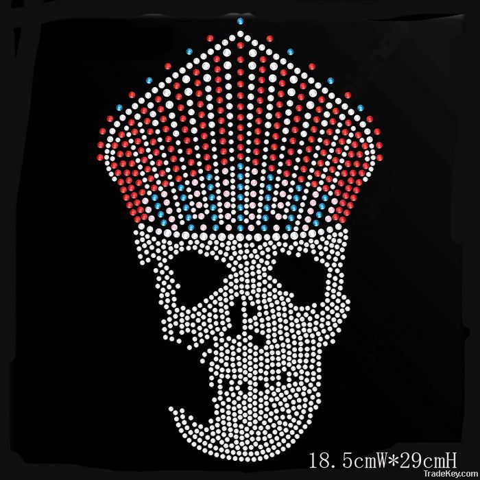 rhinestone skull tranfer