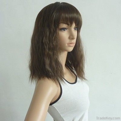 Kinky curl front lace wig