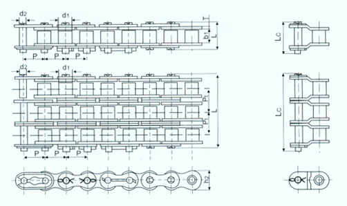 stainless steel transmission/conveyor/roller chains