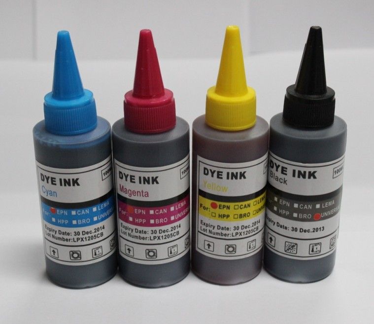 4 Colors desktop refill dye ink For Epson,Canon,HP,brother printer