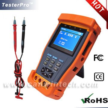 Handheld multifunction CCTV tester 894 with digital multimeter and utp