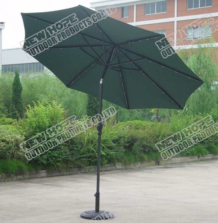 Solar Power Led Light Advert Garden Umbrella