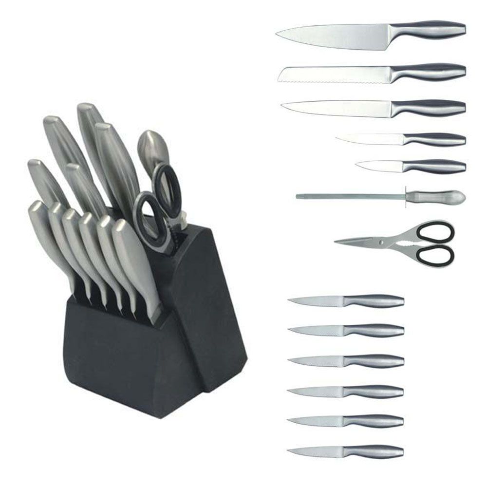 Kitchen Knife Set, Stainless Steel, with Hollow Handle, Acrylic Block