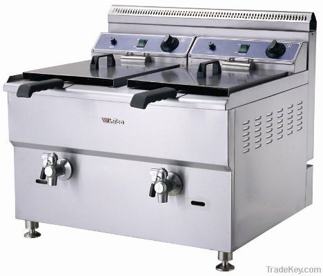 Gas Deep Twin countertop fryer