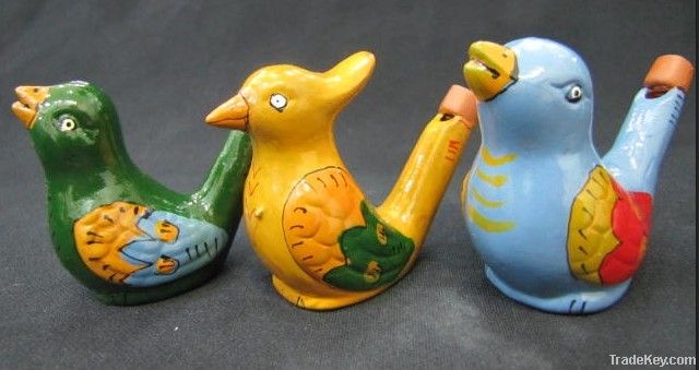 water Bird Whistle, clay bird, Ceramic whistle bird