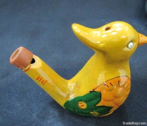 water Bird Whistle, clay bird, Ceramic whistle bird