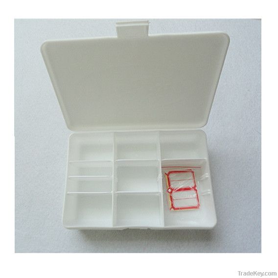 Adjustable pill storage box