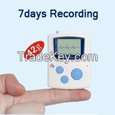 Smartest 12-Lead/3-Channel Holter ECG with LCD Recording up to 7days