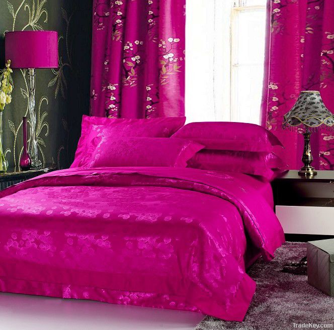 Hot sale Wedding silk Bedding sheet set