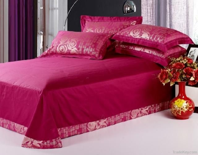 Hot sale Wedding silk Bedding sheet set