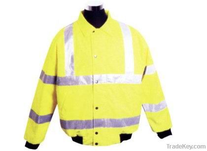 Hi-vis waterproof yellow reflective jacket