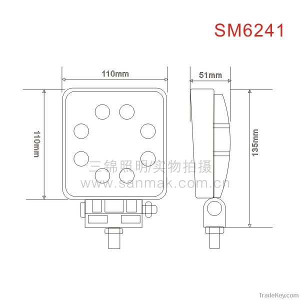 24W LED offroad/driving/work/truck light