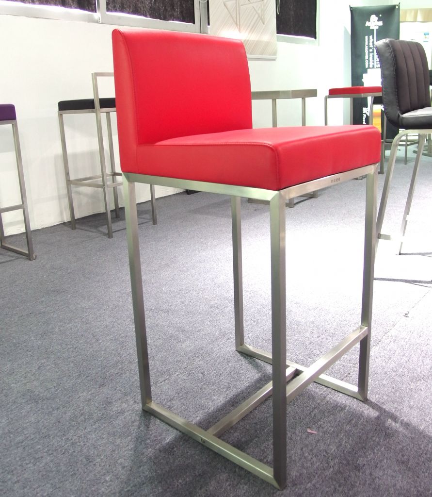 Brushed Stainless Steel Bar Stool