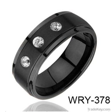 Diamond Rings Black Tungsten Rings