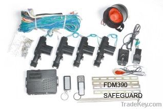 One way car alarm system with central lock