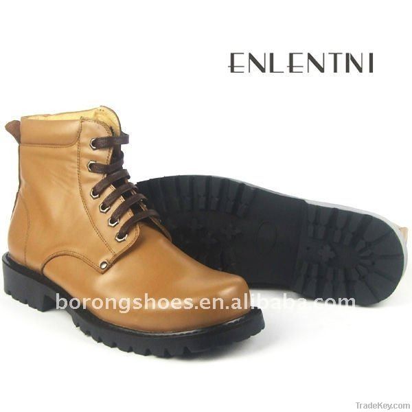 leather boot, men shoes factory, brown
