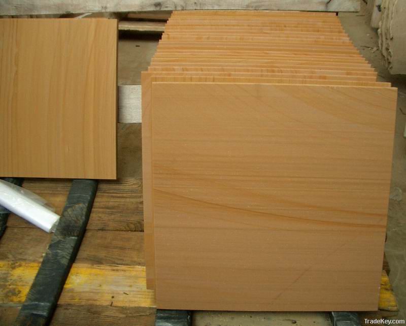 yellow sandstone tiles and slabs