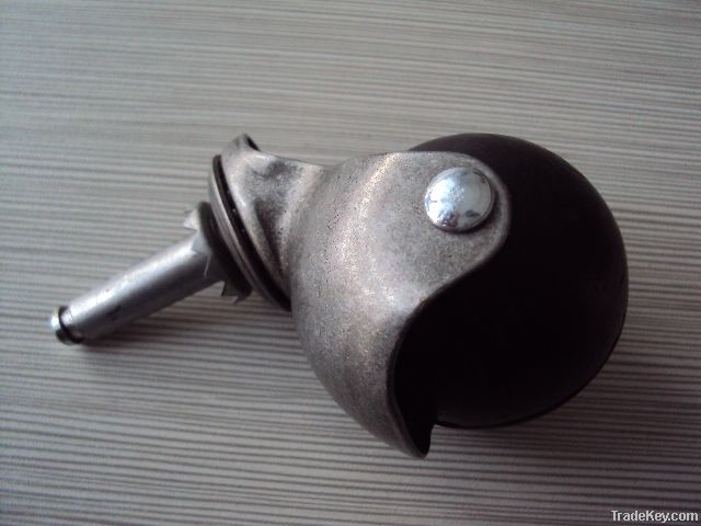 Rubber Ball Castor with Steel Cover