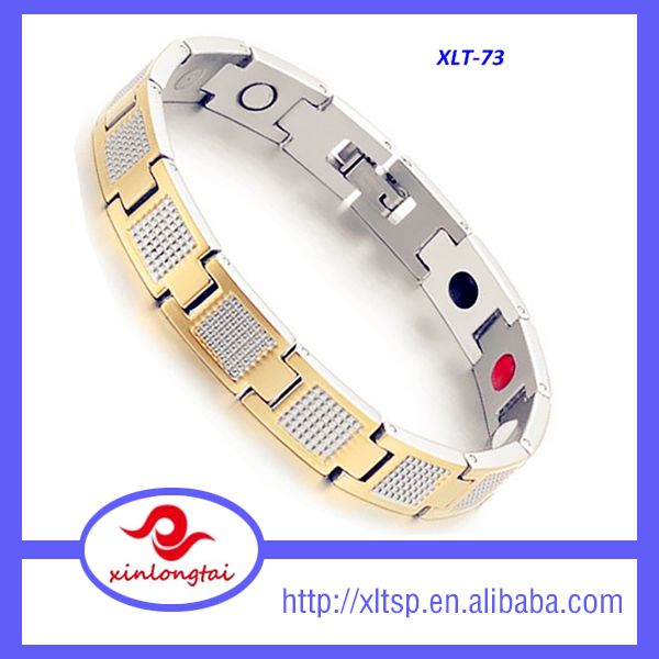 Xlt-73   Wholesale Pure Titanium Health Therapy Ion Energy Bracelet