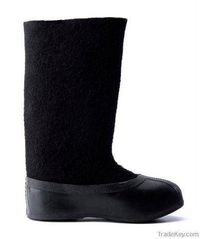 Valenki 100% wool winter boots black, Russian Traditional Footwear